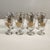 1960s Set of 8 24k Gold Encrusted Crystal Liqueur Footed Mini Tumbler Glasses Barware Set For Sale - Image 10 of 13