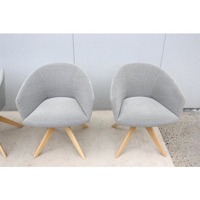 MCM Style Lievore Altherr Molina for Andreu World Brandy Swivel Armchair, Set of 4 For Sale - Image 12 of 18