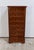 Wood Narrow Chest of Drawers in Mahogany, Late 19th Century For Sale - Image 7 of 18