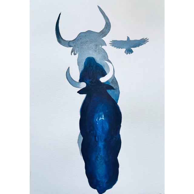 The Journey Together, Expressionist Original Painting, Framed For Sale