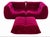 Michel Ducaroy for Ligne Roset “Togo” Sofa & Ottoman Magenta Velvet, France 1973. Magenta velvet is in beautiful condition...