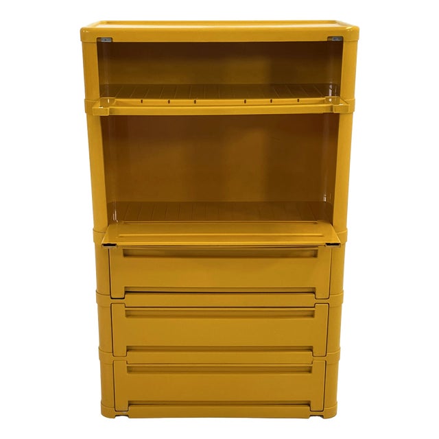 Yellow Chest of Drawers by Olaf Von Bohr for Kartell, 1970s For Sale