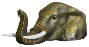 Elephant Head in Brass