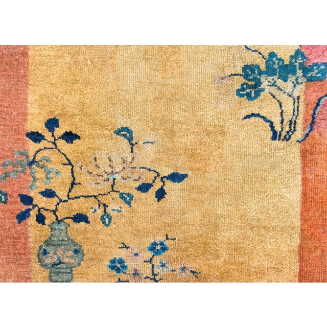 Champagne Early 20th Century Chinese Art Deco Runner For Sale - Image 8 of 15