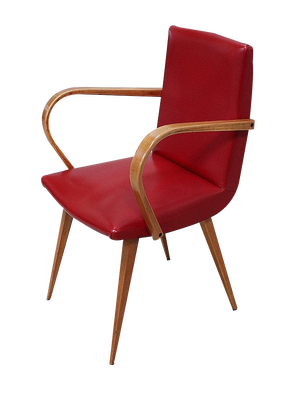 Beech Chair in the style of Baumann, 1950s
