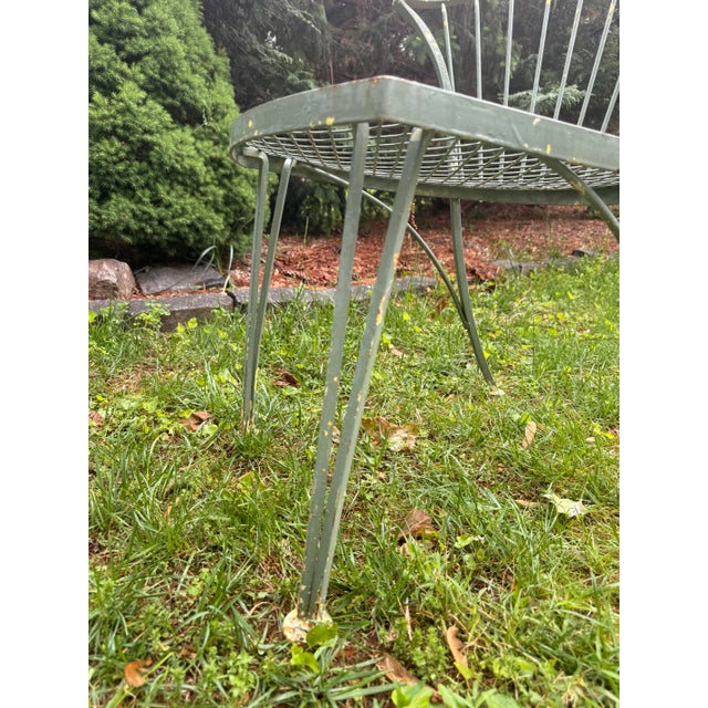 Metal 1950s Woodard Pinecrest Wrought Iron Patio Dining Chairs - Set of 4, Attrbiuted For Sale - Image 7 of 11