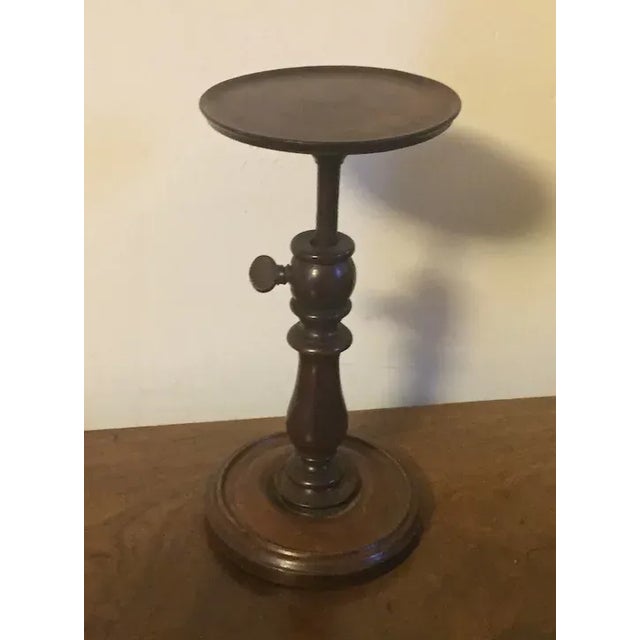 Traditional Antique Circa 1800 George III Table Top Mahogany Telescoping Stand for a Candlestick For Sale - Image 3 of 13