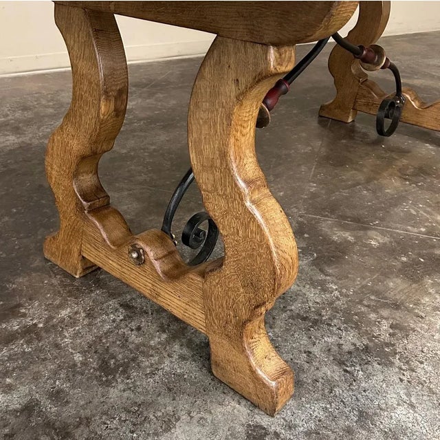 Antique Spanish Oak Dining Table For Sale - Image 9 of 12