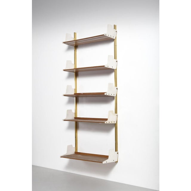 Brown E60 Bookcase attributed to Osvaldi Borsani for Tecno, 1954 For Sale - Image 8 of 8