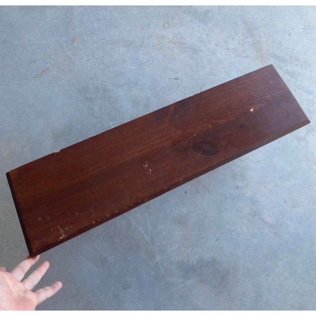 Jacques Adnet-Style Faux Leather Wall Shelf, Hand-Crafted Vintage For Sale - Image 12 of 15