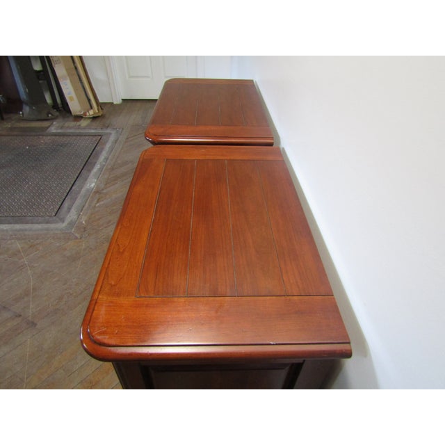 Pennsylvania House Pennsylvania House Solid Cherry French Style Pair of Nightstands For Sale - Image 4 of 8