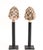 Brown Antique Carved Wooden Architectural-Salvaged Artichoke Finials—A Pair For Sale - Image 8 of 9