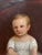 Textile American Folk Art Portrait of a Young Child Holding a Slipper, C. 1830–1850 For Sale - Image 7 of 12