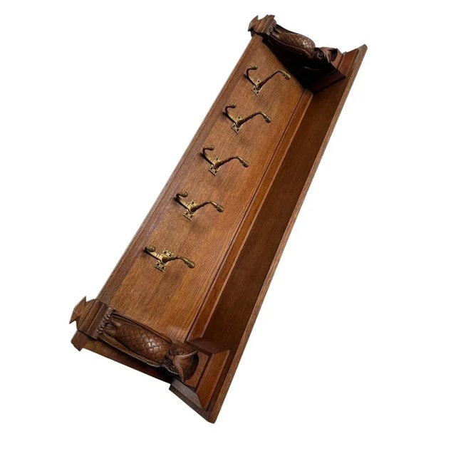 Arts & Crafts Wall Coat Rack by Kobus De Graaff, 1900s For Sale - Image 10 of 11