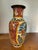 Japanese Satsuma Vase with Court Scene, Moriage Decoration, c. 1920 An elegant hand-painted Japanese Satsuma vase, richly...