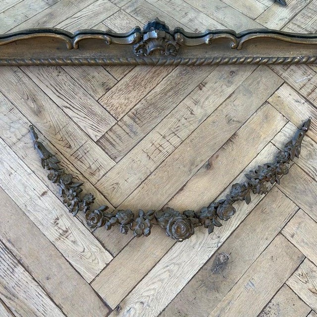 French Gilt Wood Mirror For Sale - Image 9 of 11