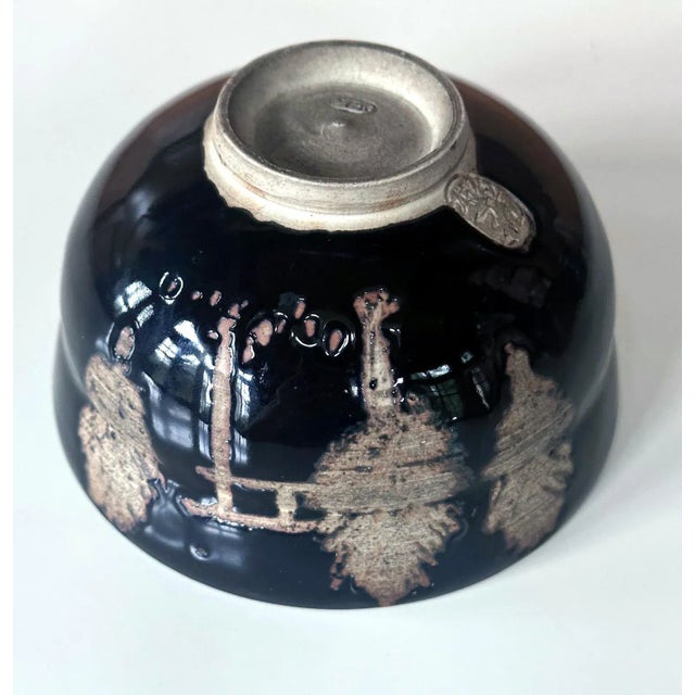19th Century Japanese Glazed Kyo-yaki Tea Bowl Nin'ami Dohachi For Sale - Image 9 of 12