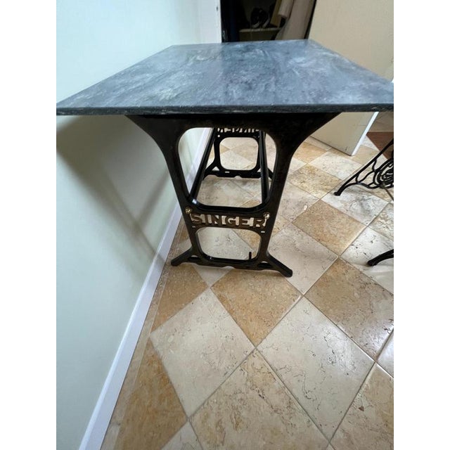 Antique Victorian cast iron singer sewing stand inspired hall, consol, kitchen, conservatory patio table