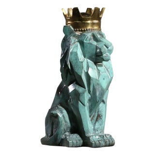 Stylized Lion, 21st Century, Bronze For Sale