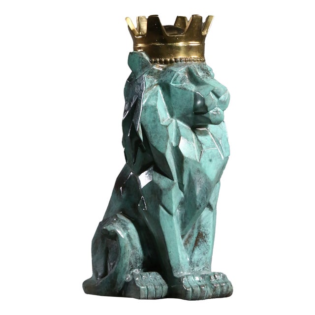 Stylized Lion, 21st Century, Bronze For Sale