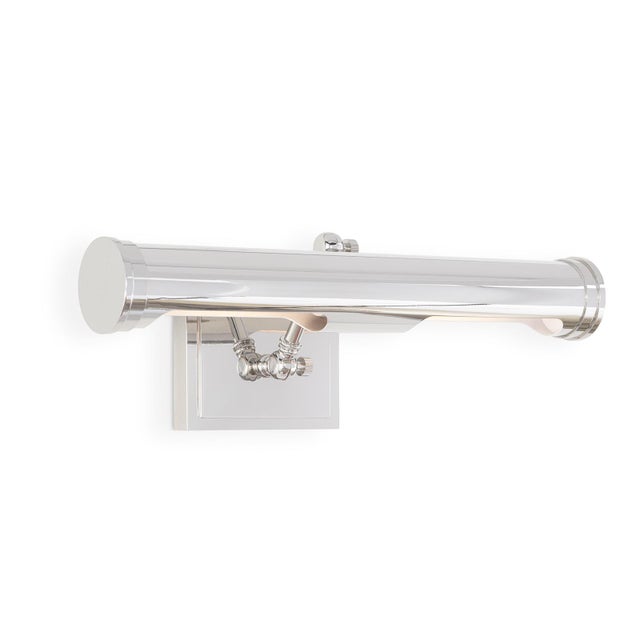 Metal Regina Andrew Tate Picture Light, Medium in Polished Nickel For Sale - Image 7 of 7