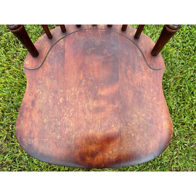 Art Nouveau Antique Nichols & Stone Windsor Spindle Chair For Sale - Image 3 of 10