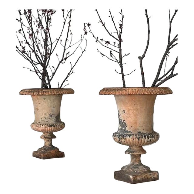 Pair of 19th Century Italian Rendez-Vous Sunset Urns For Sale