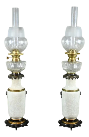 Ceramic Oil Lamps, Set of 2