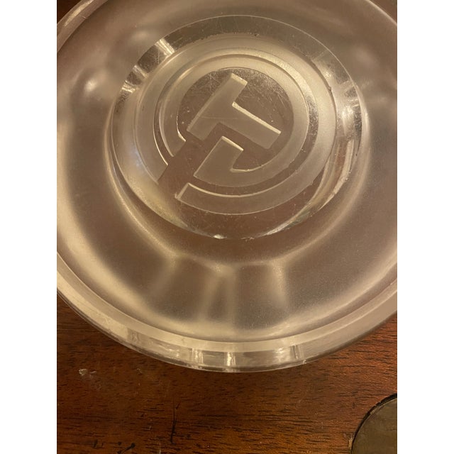 Art Deco Compagnie Generale Transatlantique Daum Art Deco Ashtray For Sale - Image 3 of 5