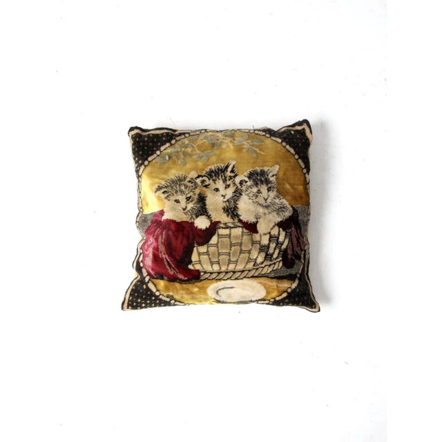 Mid 20th Century Vintage Italian Tapestry Pillow For Sale - Image 5 of 9