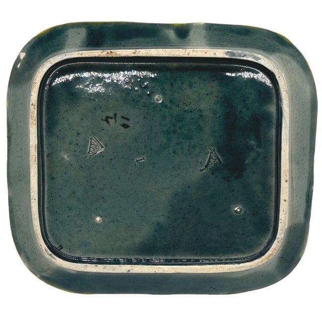 A Victoria Pottery Majolica Cobalt Basketweave Sardine Box, English, Ca. 1883 For Sale - Image 11 of 12