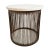 White Marble & Iron Stripe Base Entry Table For Sale - Image 9 of 9