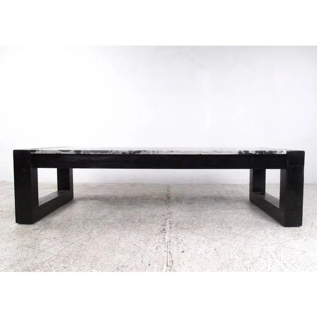 Late 20th Century Contemporary Modern Marble-Top Cocktail Table For Sale - Image 5 of 8