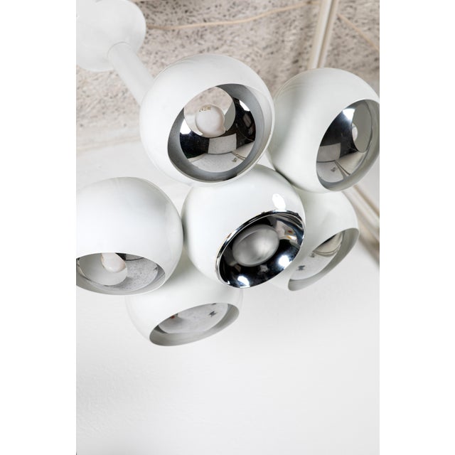 This striking Space Age pendant lamp from the 1970s is a true statement piece, embodying the era’s fascination with...