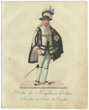 Schwan, Knight of the Seraphim Order, 18th Century, Engraving