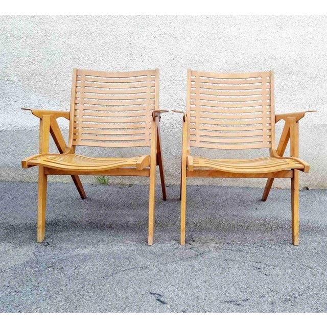 Set of Mid-Century Rex Armchairs Model 120 by Niko Kralj for Stol Kamnik, Slovenia, 1960s For Sale - Image 11 of 11