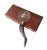 Mid-Century Brass Magnifying Glass With Horn Handle in Wooden Box For Sale - Image 4 of 5