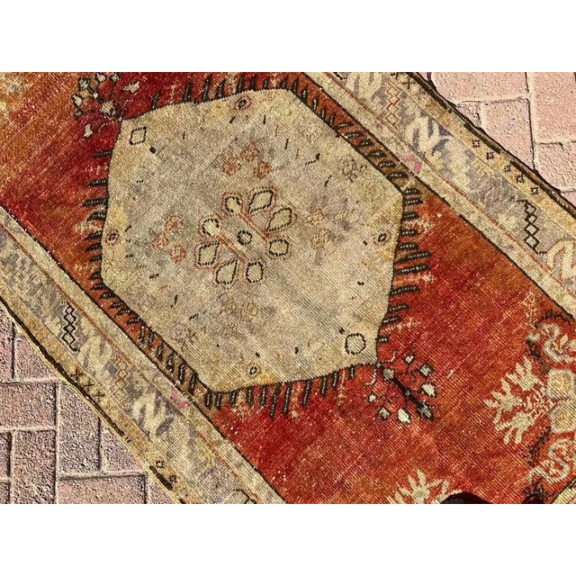 Vintage Turkish Hand Knotted Area Rug - 39" X 78" For Sale In Raleigh - Image 6 of 10