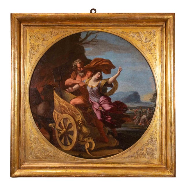 Unknown, The Abduction of Persephone by Hades, Oil Painting, Mid 17th Century For Sale