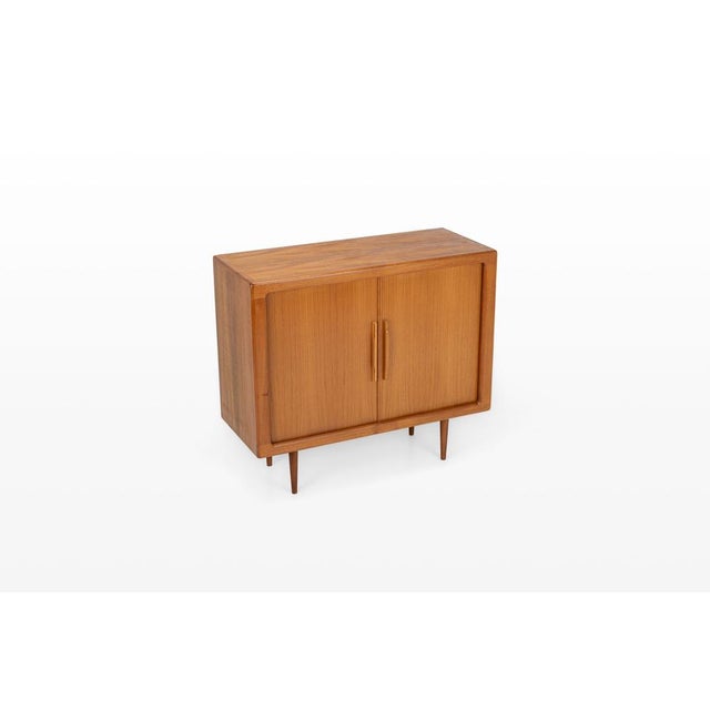Danish Teak Sideboard with Tambour Doors, 1960s For Sale - Image 4 of 9