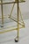 Mid Century Italian Modern 3 Tier Brass & Glass X-Frame Rolling Bar Cart Table For Sale - Image 10 of 12