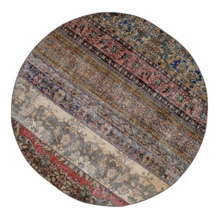 Hand Knotted Turkish Round Rug Bohor Decor Area Rug - 5'1" Diameter For Sale