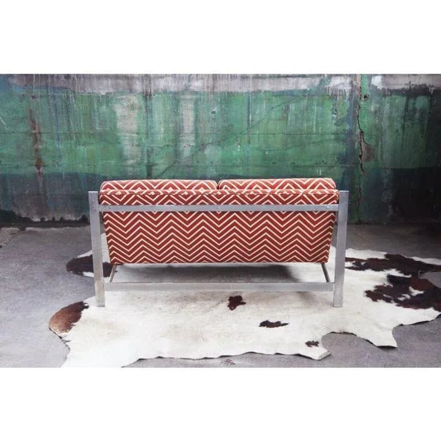 Milo Baughman Vintage Chrome Sofa by Milo Baughman, 1970s For Sale - Image 4 of 5