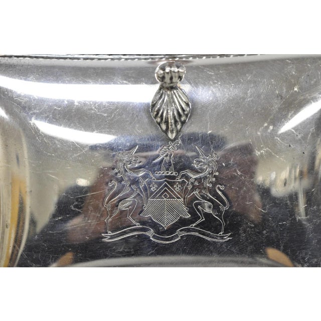 Victorian Vintage Sheffield English Victorian Silver Plated Silent Butler Crumb Catcher For Sale - Image 3 of 14