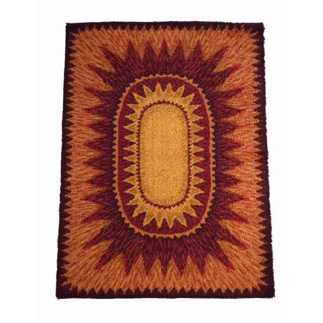 Mid-Century Modern Rya Rug in Wool from Nordland, Netherlands, 1970s For Sale - Image 6 of 6