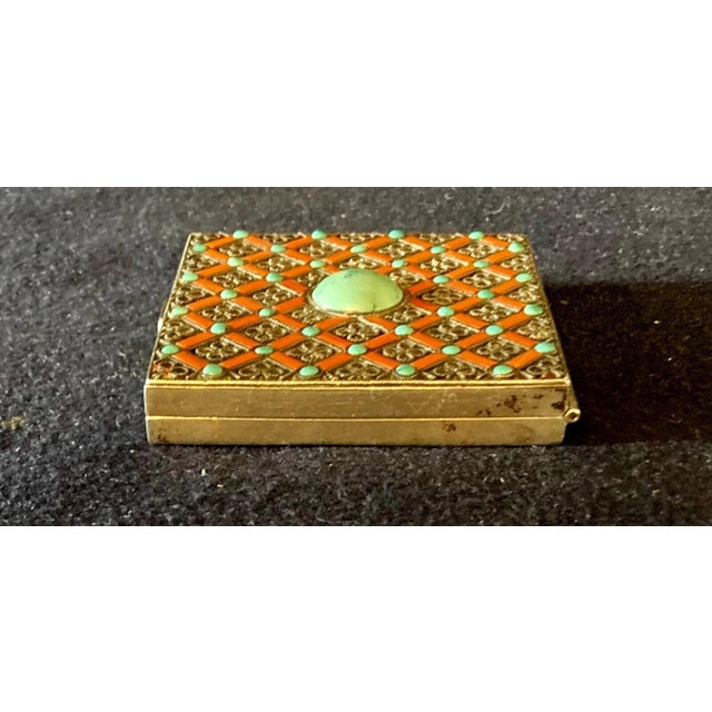 Art Deco 1920s Continental Silver Ladies Make Up Compact For Sale - Image 3 of 11