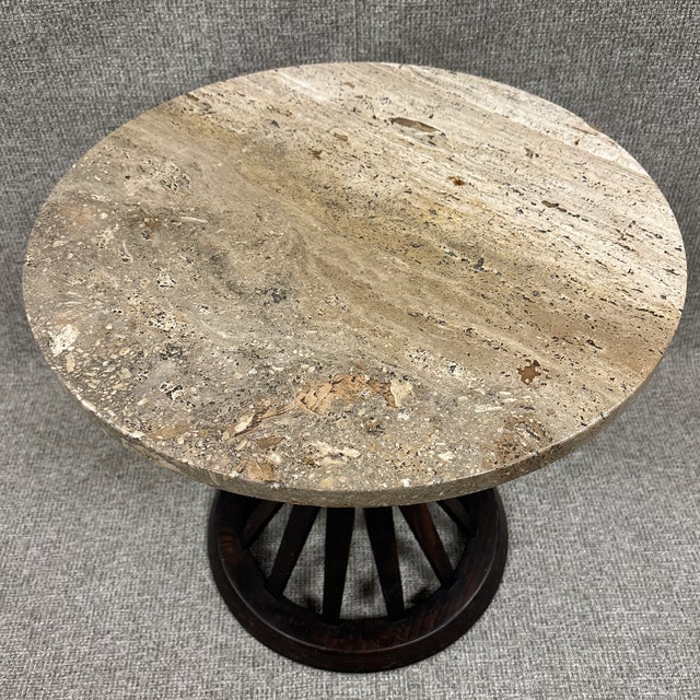 This beautiful side table, designed by Edward Wormley for Dunbar in the 1950s, features a stunning base sculpted from...