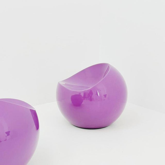 Stone Mid-Century Ball Chair Dupont Stool by Finn Stone, Belgium, 1980s For Sale - Image 7 of 13