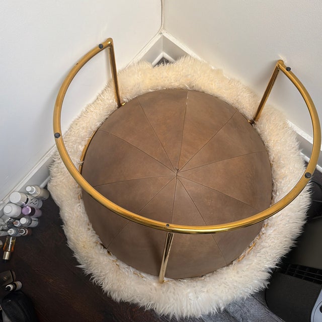 Art Deco Cave Chair in Yeti Beige Sheepskin Attributed to Timothy Oulton For Sale - Image 3 of 3