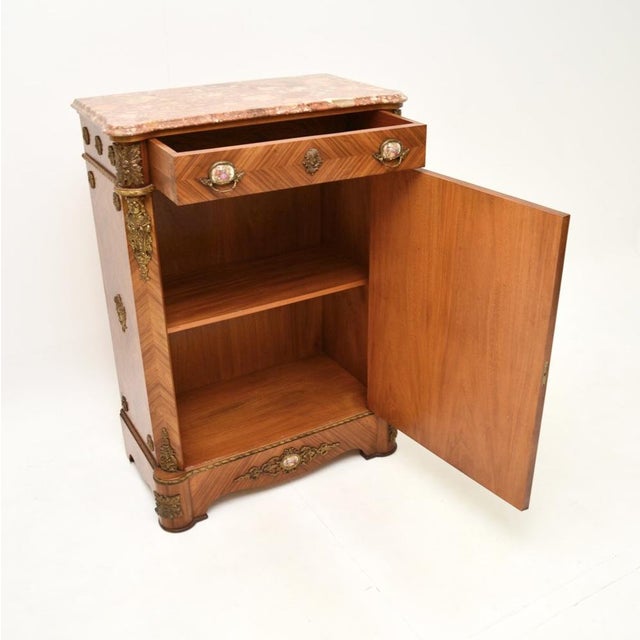 An exceptionally beautiful and very well made antique French marble top cabinet, dating from around the 1920-30’s. It is...